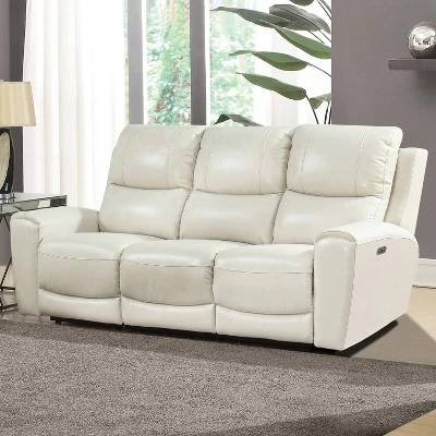 Laurel Power Recliner Sofa Ivory - Steve Silver Co.