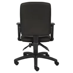 Multi-Function Fabric Task Chair With Loop Arms Black - Boss Office Products