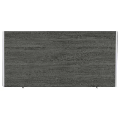 Wallice 2 Drawer Writing Desk With Chrome Base Weathered Gray - Coaster - Image 10