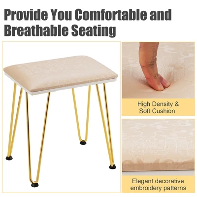 Costway Vanity Makeup Dressing Table W/ 3 Lighting Modes Mirror Touch Switch White - Image 9