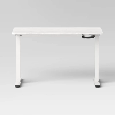 Loring Manual Height Adjustable Standing Desk White - Threshold™ - Image 2