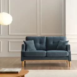 Loveseat In Waterproof Fabric With USB Charging Port And 2 Pillows - ModernLuxe