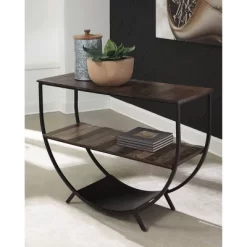 Lamoney Sofa And Console Table Gray/White/Brown - Signature Design By Ashley