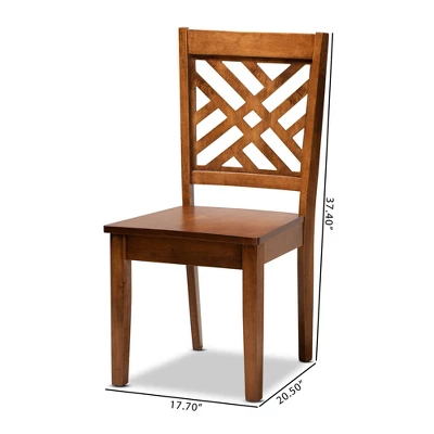 Caron Wood Dining Chair Set - Baxton Studio - Image 6