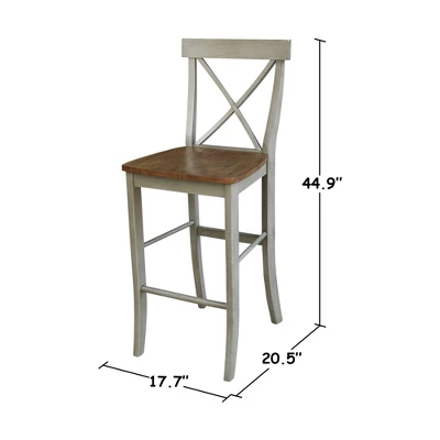 30" X Back Barstool - International Concepts - Image 8
