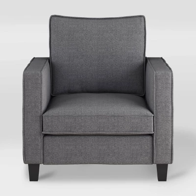 2pc Georgia Fabric Loveseat And Accent Chair Set Gray - CorLiving - Image 2