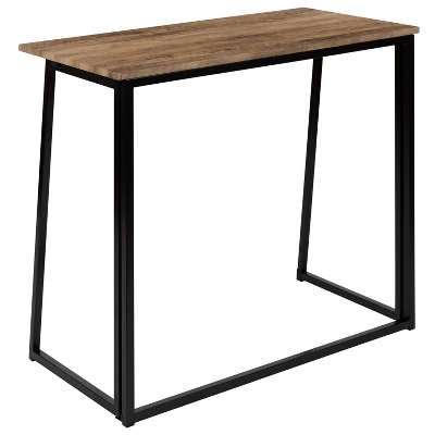 Emma And Oliver Small 36" Rustic Natural Home Office Folding Computer Desk - Laptop Desk - Image 4