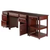 3pc Delta Set Home Office Group Walnut - Winsome