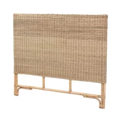 Queen Cantara Natural Rattan Headboard Brown - Bali & Pari