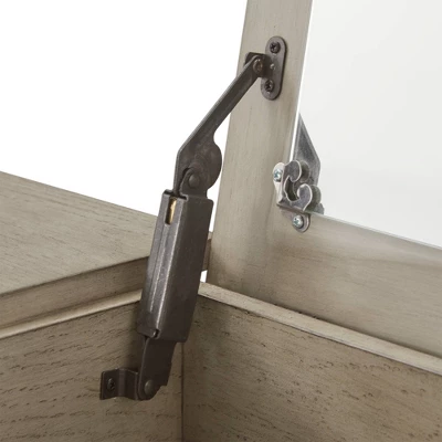 Brunswick Vanity Set With Flip Mirror And Power Strip Gray/Black - Inspire Q - Image 5