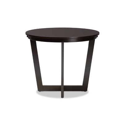 35" Alayna Wide Round Wood Dining Table - Baxton Studio - Image 5