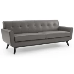 Engage Top-Grain Leather Lounge Living Room Sofa - Modway
