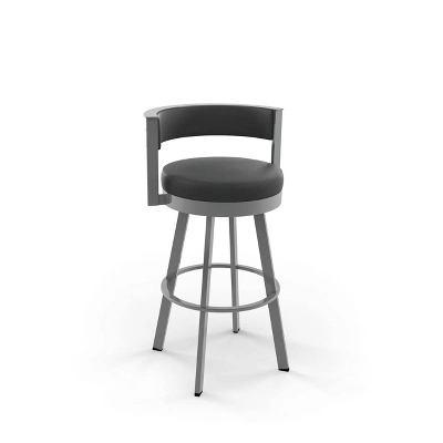 26" Browser Swivel Counter Height Barstool With Upholstered Seat - Amisco - Image 7