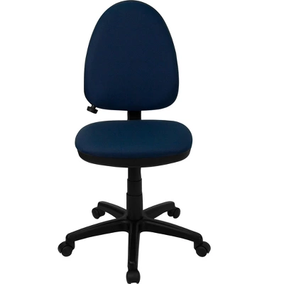 Flash Furniture Mid-Back Navy Blue Fabric Multifunction Swivel Ergonomic Task Office Chair With Adjustable Lumbar Support - Image 3