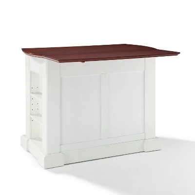 Drop Leaf Breakfast Bar Top Kitchen Island - White - Crosley - Image 4