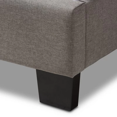 Twin Brookfield Modern And Contemporary Fabric Upholstered Bed - Baxton Studio - Image 4
