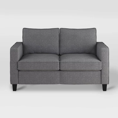 2pc Georgia Fabric Loveseat And Accent Chair Set Gray - CorLiving - Image 3