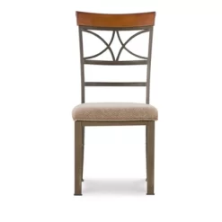 Set Of 2 Carter Dining Chair Metal/Tan/Cherry - Powell Company