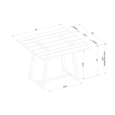 Brimfield Metal Base Extendable Dining Table Brown - Threshold⢠- Image 4