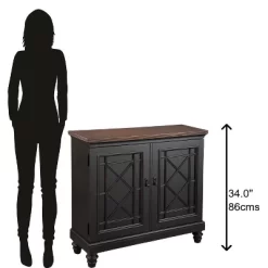 Hekman 27735 Hekman Black Chest With Burnished Brown Top 2-7735 Special Reserve