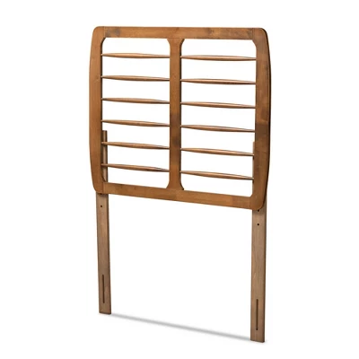 Carolyn Wood Headboard Walnut - Baxton Studio - Image 4