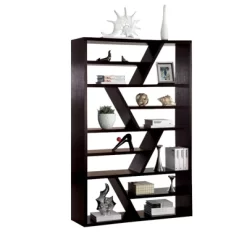 Israel Contemporary Wood Bookcase In Espresso - Furniture Of America