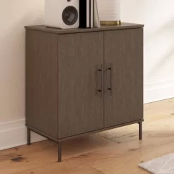 Vivinne Storage Cabinet Gray Oak - Cosmoliving By Cosmopolitan
