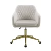Imogen Quilted Office Chair Off White - Linon
