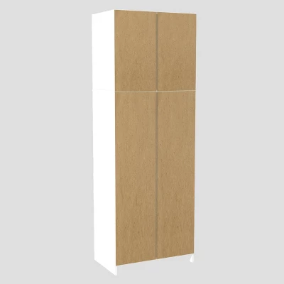 4 Doors Kitchen Storage Cabinet White/Oak - Inval - Image 8
