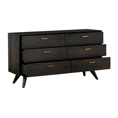 Baly 6 Drawer Mid-Century Modern Dresser - Armen Living - Image 8