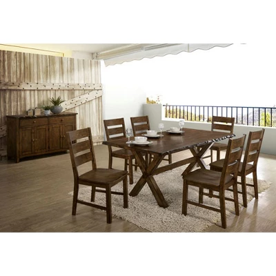 Kelley Rectangular Wood Dining Table Walnut - HOMES: Inside + Out - Image 2