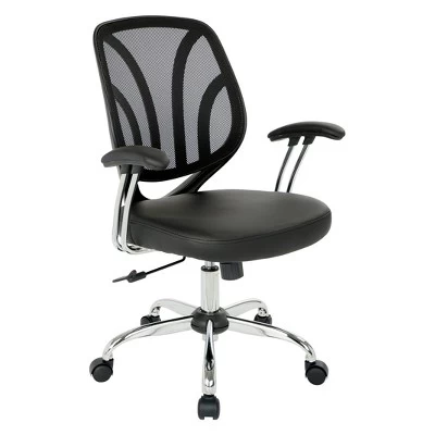 Screen Back Chair Faux Leather - Office Star - Image 6