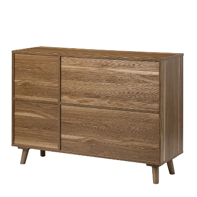 Filippo 3-Door Accent Contemporary Storage Cabinet With Rattan| KARAT HOME - Image 3