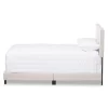 King Hampton Modern And Contemporary Fabric Upholstered Bed Light Beige - Baxton Studio