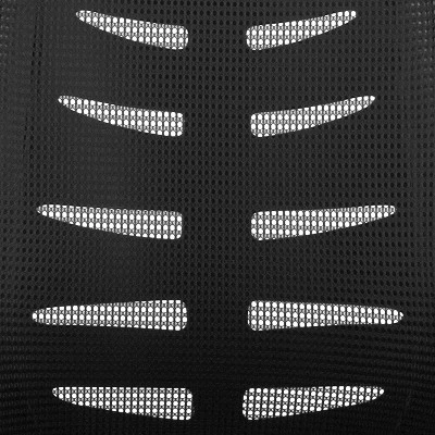 Emma And Oliver High Back Black Mesh Swivel Ergonomic Office Chair With Adjustable Flip-Up Arms - Image 9