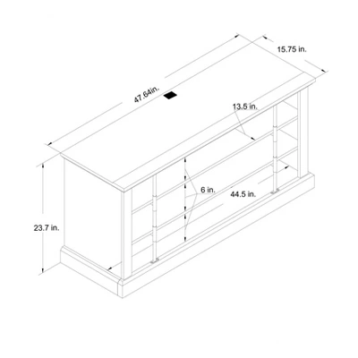 Hoffman Rustic TV Stand For TVs Up To 50" Black And Walnut - Room & Joy - Image 11