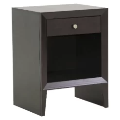 Leelanau Modern Accent Table And Nightstand Brown - Baxton Studio