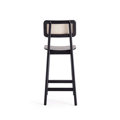 Versailles Wood Counter Height Barstool Black/Natural - Manhattan Comfort - Image 5