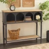 Farmhouse Wood Console Table Black - Olivia & May