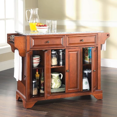Lafayette Gray Granite Top Full Size Kitchen Island/Cart - Crosley - Image 2
