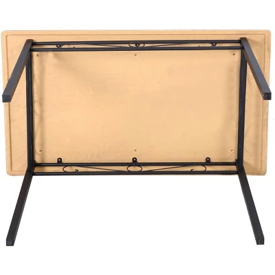 Costway 47'' Dining Table Modern Rectangular Kitchen With Spacious Tabletop & Steel Legs - Image 4