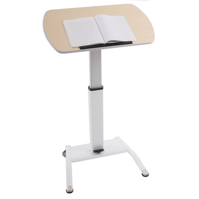Cruizer Pivot Mobile Podium β Tilting Desktop And Pneumatic Height Adjustment β White β Stand Steady - Image 11