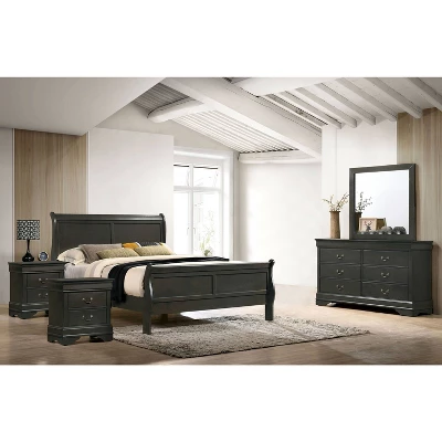 5pc Sliver Sleigh Bedroom Set - HOMES: Inside + Out