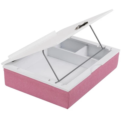 BIRDROCK HOME Lap Desk With Storage And Cushion (Pink)