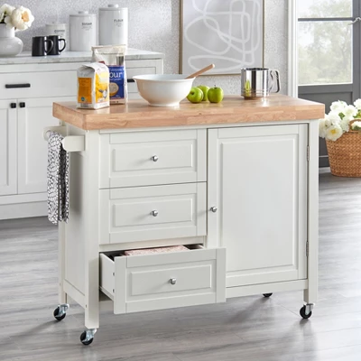 Monterey Kitchen Cart White - Buylateral - Image 3