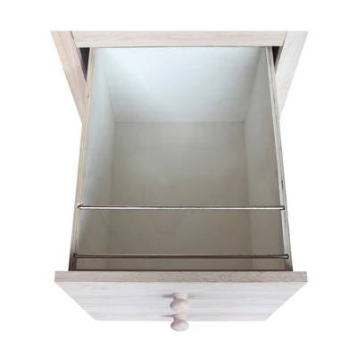 Riley 2 Drawer File Cabinet Unfinished - International Concepts - Image 8