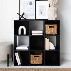 35.43" Langdrew 9 Cube Organizer Black - Signature Design By Ashley