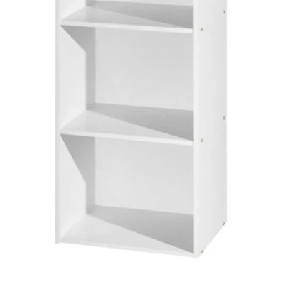 Hodedah Import 12 X 16 X 47 Inch 4 Shelf Bookcase And Office Organizer Solution For Living Room, Bedroom, Office, Or Nursery, White Finish - Image 2