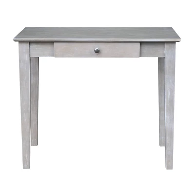 Small Desk With Drawer And Chair Washed Gray/Taupe - International Concepts - Image 3