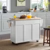 Elliott Kitchen Cart With Natural Top White - Crosley